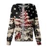 Women's Casual Long-Sleeved Single-Breasted Christmas-Themed Print  Cardigan