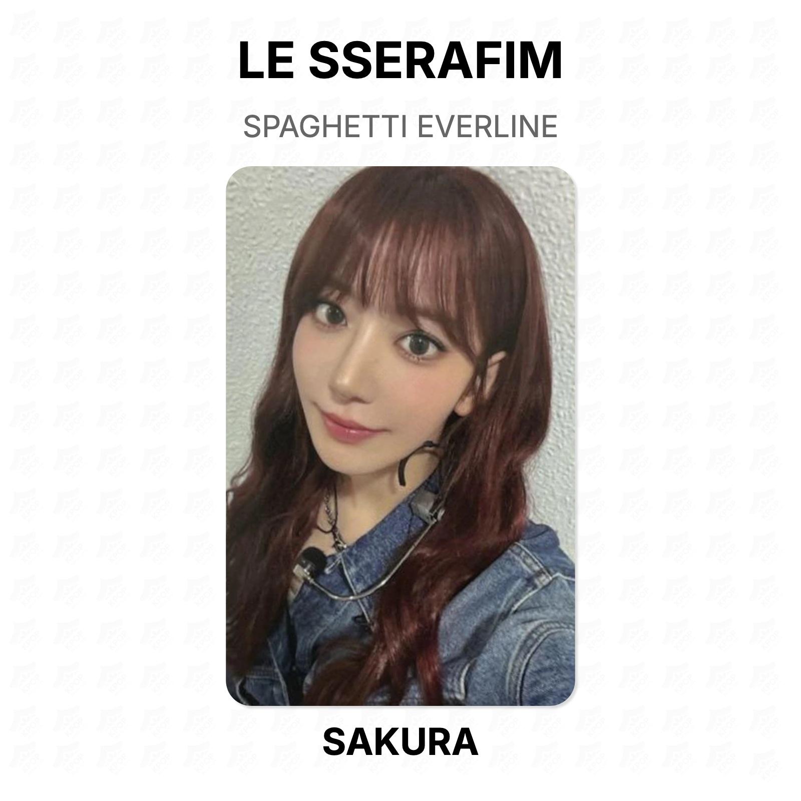 LE SSERAFIM SPAGHETTI EVERLINE Official Photocard SAKURA