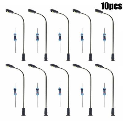 10Pcs LED Street Lights Fit For Model Making 42mm For Railway Building Layout