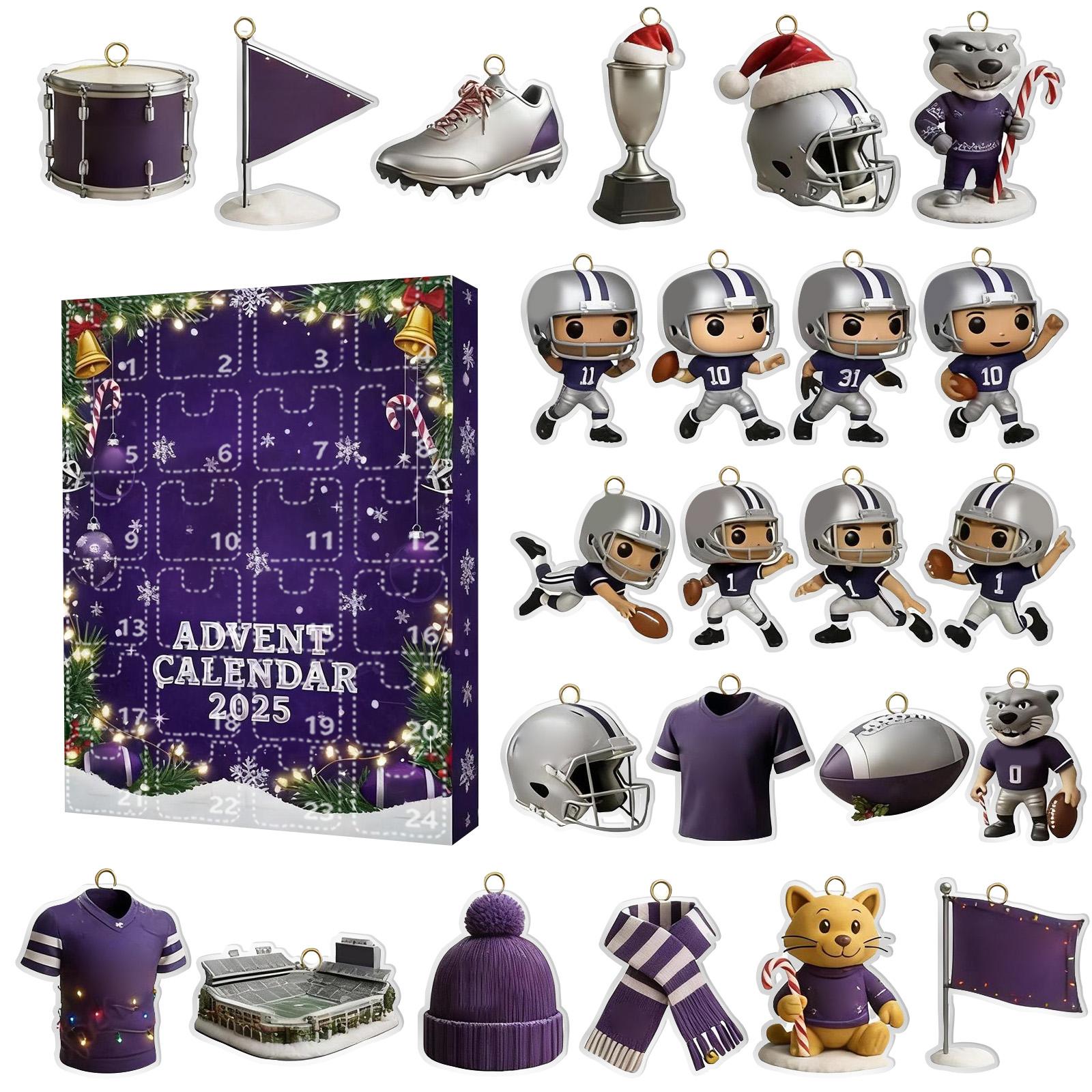 

Christmas Advent Calendar, 24-day Advent Calendar Holiday Countdown Collection, Pendant Box Suitable For Christmas Surprise Gifts One Size белый