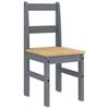 4 Piece Dining Set PANAMA Gray Solid Pine Wood