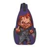 Horror Killer Chucky Sling Crossbody Chest Bag Men Fashion Child's Play Movie Shoulder Backpack for Travel Cycling