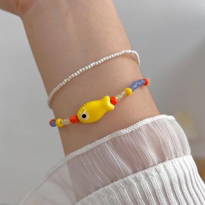 Pulseras de Cerámica de Peces de Colores Ajustables para Mujer, Joyería de Regalo para Chicas en Vacaciones
