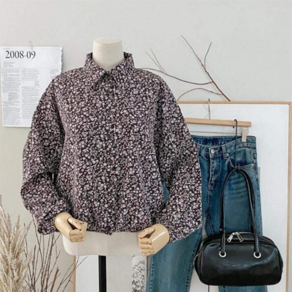 New ArrivalS Open Run Women S Unique Pattern Flower Collar polyeSter blouSe