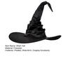 Halloween Pleated Witch Hat Masquerade Party Cosplay Costume Pointed Floppy Wide Brim Black Wizard Hat Party Supplies