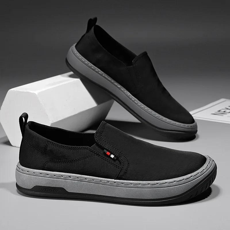 Men's Shoes Ice Silk Cloth Canvas Shoes for Men 2025 Breathable Casual Sneakers for Men Trend Slip On Student Zapatillas Tenis
