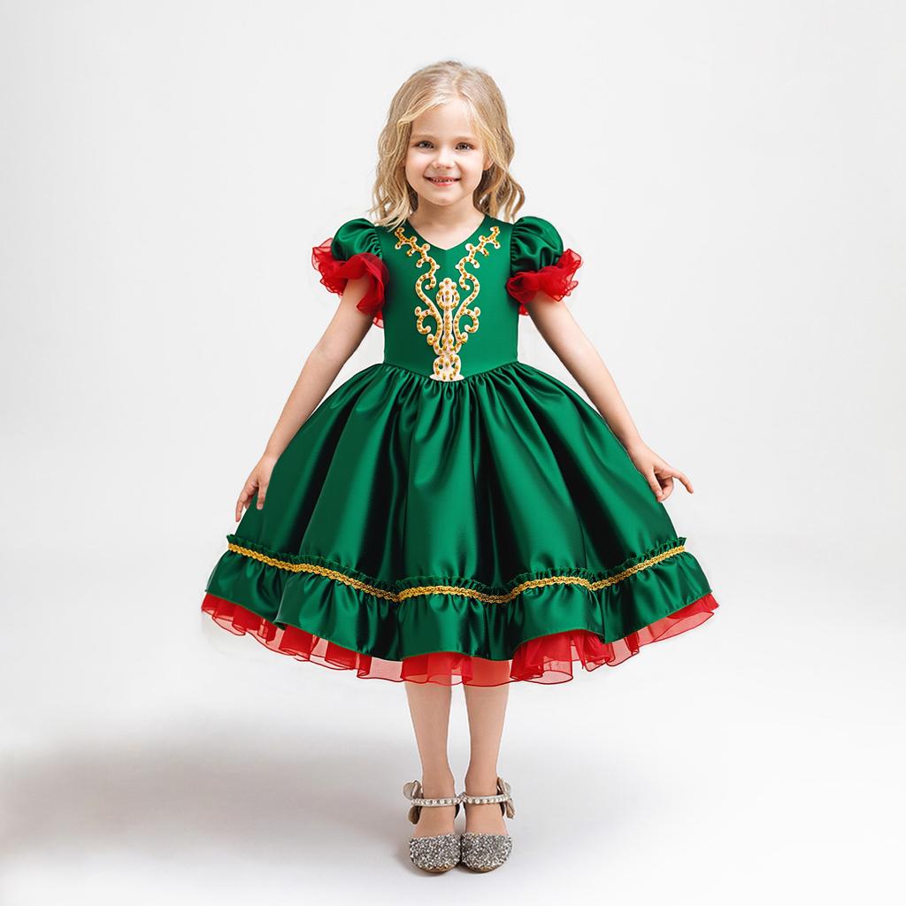 Christmas Dress Snowflake Costume Girls Princess