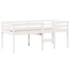High Bed with Roof White 90x200 cm Solid Pine Wood