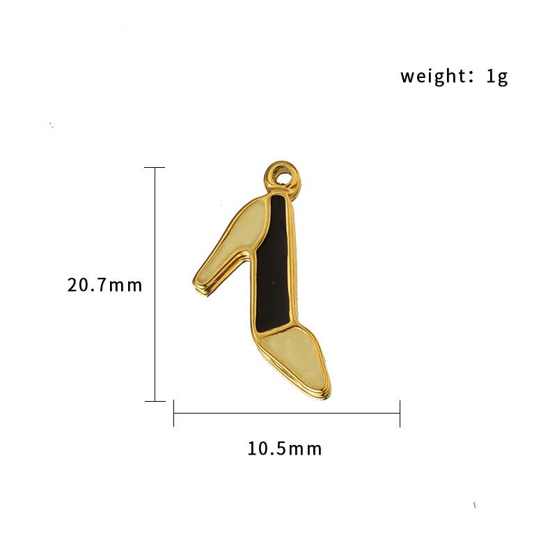 Stainless Steel Small Fresh Oil Drop Love Moon Pendant Plated 18K Jewelry Accessories Diy Pendant Necklace