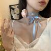 Flower Choker Necklace Soft Fabric Material Flower Choker Rose Ribbon Necklaces Cloth Accessories for Women Teen Girls