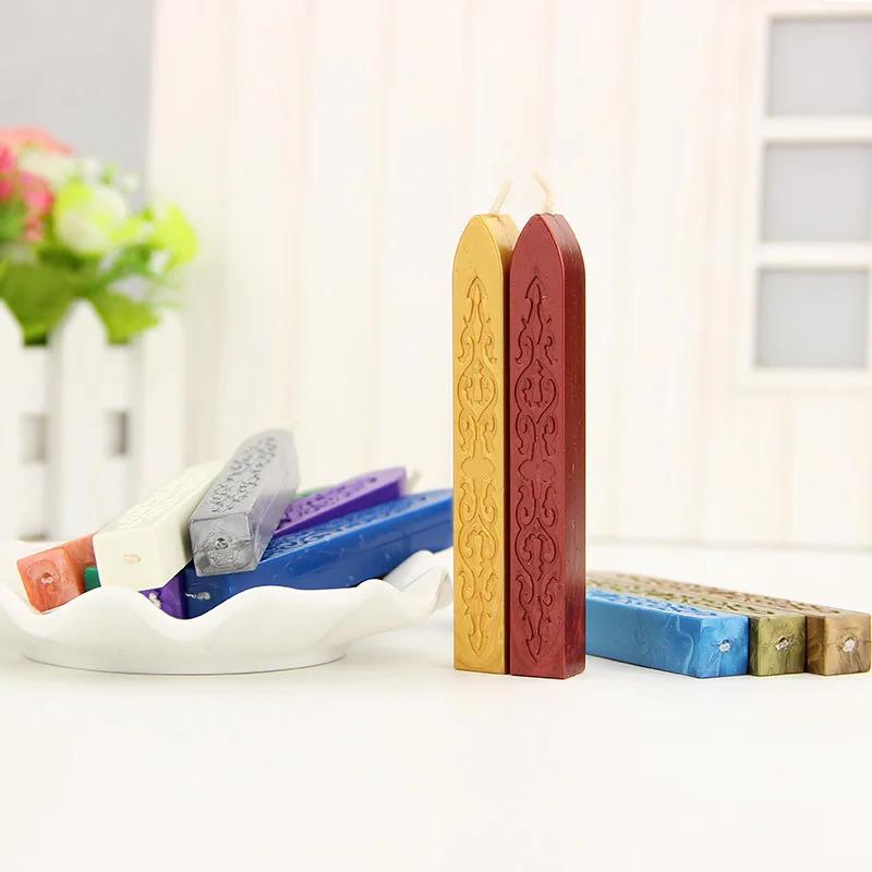 Vintage Manuscript Sealing Wax Stick Dedicated Seal Wax Stripe Wedding Invitation Beeswax Sealing Wax For Postage Letter