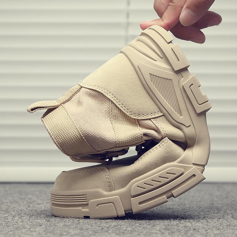 Quality Man Autumn Winter High Tops Sneakers Male Martin Ankle Boots Tooling Shoes Motorcycle Boots Retro Labor Work Oxfords