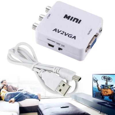 Mini High Definition AV zu VGA Video Konverter Box AV zu VGA Video Adapter Audio Konverter