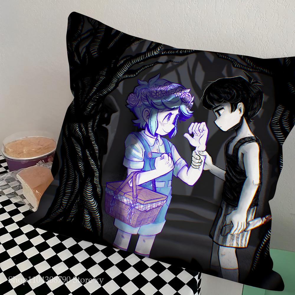 Anime Omori Duża poszewka na poduszkę do gry Kwadratowa poduszka Sypialnia Sofa Komfortowa poduszka do wypoczynku Samochód Salon Dekoracja domu