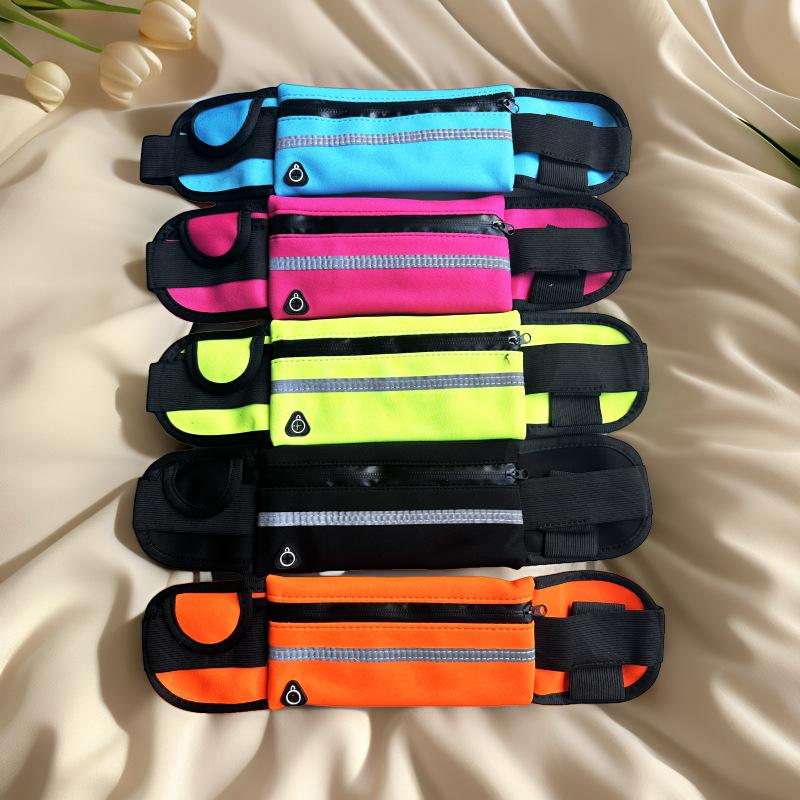 Reflective Running Waist Belt Slim Water Resistant Adjustable Strap for Gym Workout Marathon Jogging Portable Phone Pouch