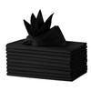 CAWKAY Table Napkins, Plain, Soft, Decorative, Stylish, Highly Absorbent, for Restaurants, Hotels, Weddings, and Events (Set of 10, Black, 50 X 50 Cm)