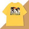 Funny cat-patterned men's T-shirt Meme Stupid cat-patterned men's summer high-quality short-sleeved T-shirt