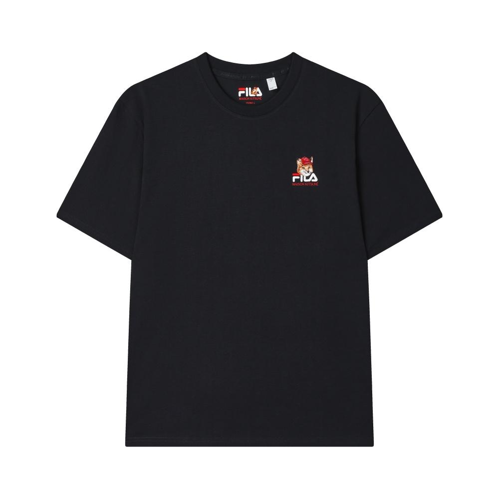 New FILA x Maison Kitsune Little Fox T Shirt Men's Legend Blue F11U529101F-NV