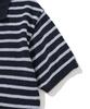 KNITTED (W) Boucle Stripe Collar Knit Navy