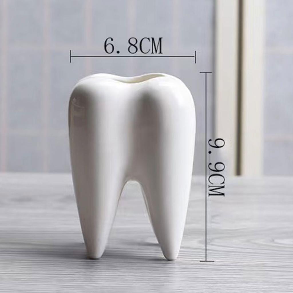 Unique Dental Tooth Pen Pencil Pot Fashion Tooth Shape Pencil Pot Desk Organizer Ceramic Pen Holder Stationery Storage