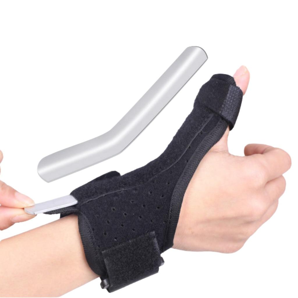 Thumb Splint Brace Wrist Support Stabilizer Aluminum Plate Fixed Finger Guard For Sprains Trigger Pain Relief