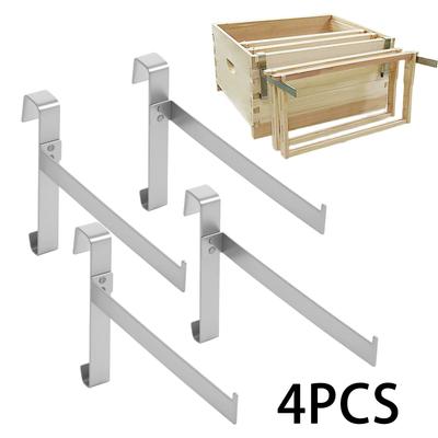 4Pcs Stainless Steel Beehive Frame Holder Beekeeping Frame Support Bracke Tool Bee Box Equipment Garden Supplies