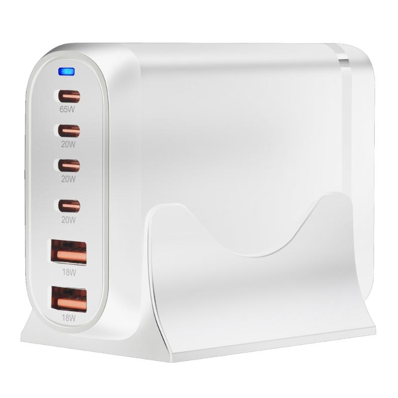 Multiple Device Charging Station, 160W USB C Charger with Double USB & 4Type C Port, for Electronics Devices Travel Use