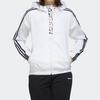 Adidas Neo Faves Hooded Sports Jacket With Alphabet Floral Logo Women Outerwear White FP7321