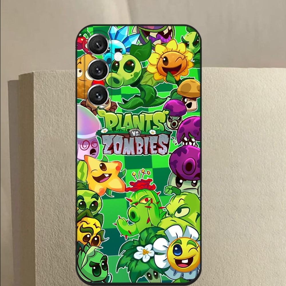 Plants vs Game Z-Zombies Telefoonhoesje Voor Samsung Galaxy A13,A21s,A22,A31,A32,A52,A53,A71,A80,A91 Zachte Zwarte Cover
