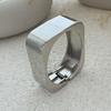 Retro European and American Metal Square Bracelet for Women – Stylish Textured Smooth Spring Bangle