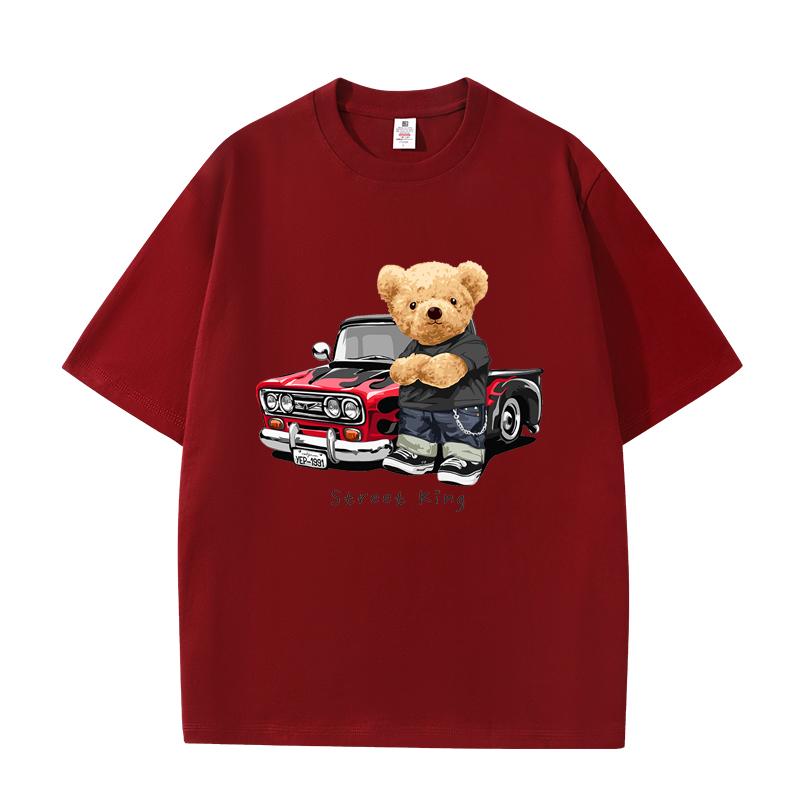 

D06-07 MINISO 2026 Summer High-quality Printed Pure Cotton Shoulder Style Men s and Women s Round Neck Short Sleeved Couple T-shirt XXXL