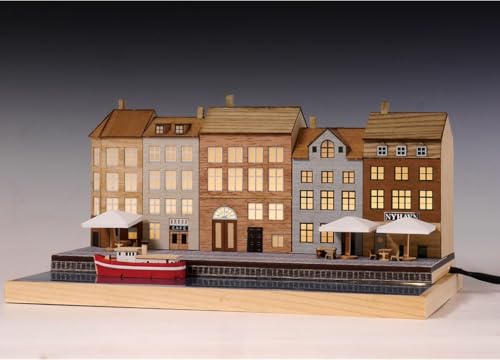 Woody Joe 1/220 European Streets Series: Copenhagen, Denmark, Wooden Model Assembly Kit (Scenery)