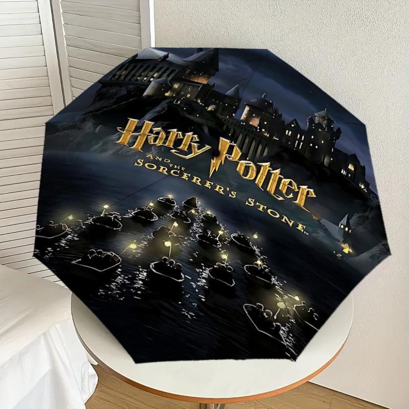 1PC Harry Potter Sorcerer's Stone Umbrella-8-Rib Reinforced, Automatic Open, Lightweight & Durable, Cute Fashion Accessory for Outdoor, D2645