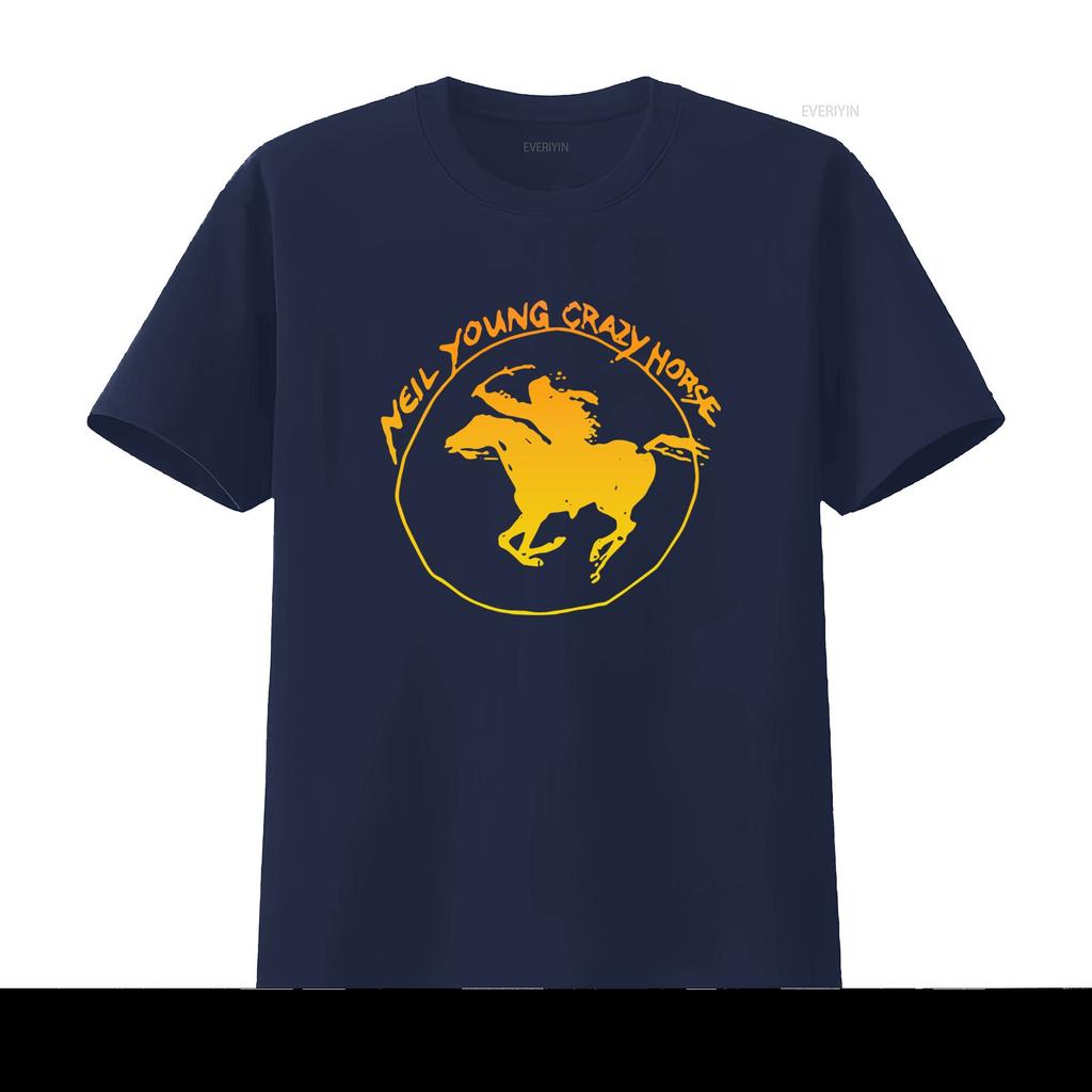 Neil Young Crazy Horse Mens T Shirt S 5XL Long or s Rock Band  vintage Washed Casual fashion Stretched Breathable Slightly