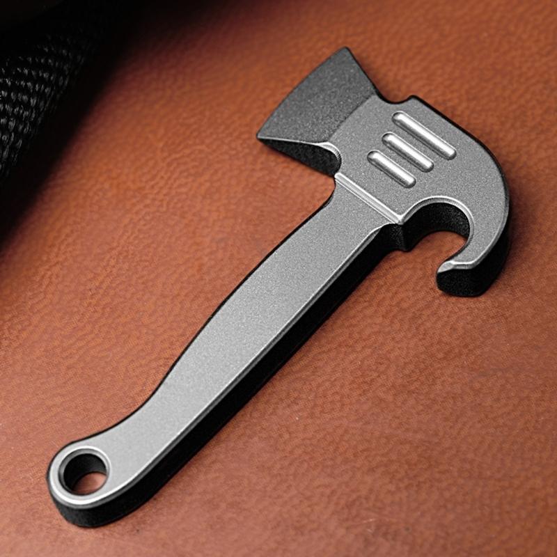 Pocket Prys Bar Tool Titaniums Alloys Keychain Prybar Multitool Bottle Opener Portable MultiTool Small Crowbars Easy Use