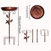 Metal Bird Bath Freestanding Birdbath Versatile 5 Pronged Base Decor Feeder Bowl Garden Tool for