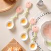 Ceramic spoon, tulip rice spoon, long handle spoon, household high-value high-temperature resistant spoon, spoon