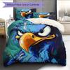 Blue Eagle  Pattern Bedding Quilt Set Quilt Cover Pillowcase Home Decoration  Gift (1 * Duvet Cover + 2 * Pillowcase, Without Core)