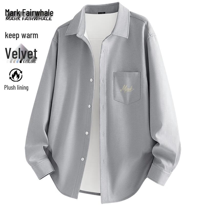 Mark Fairwhale Men's Plush Lined Winter Long Sleeve Shirt