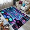 Futuristic Neon-lit City Street Carpet for Living Room Bedroom Sofa Home Decor Rus Non-slip Floor Mat Luxury Gift