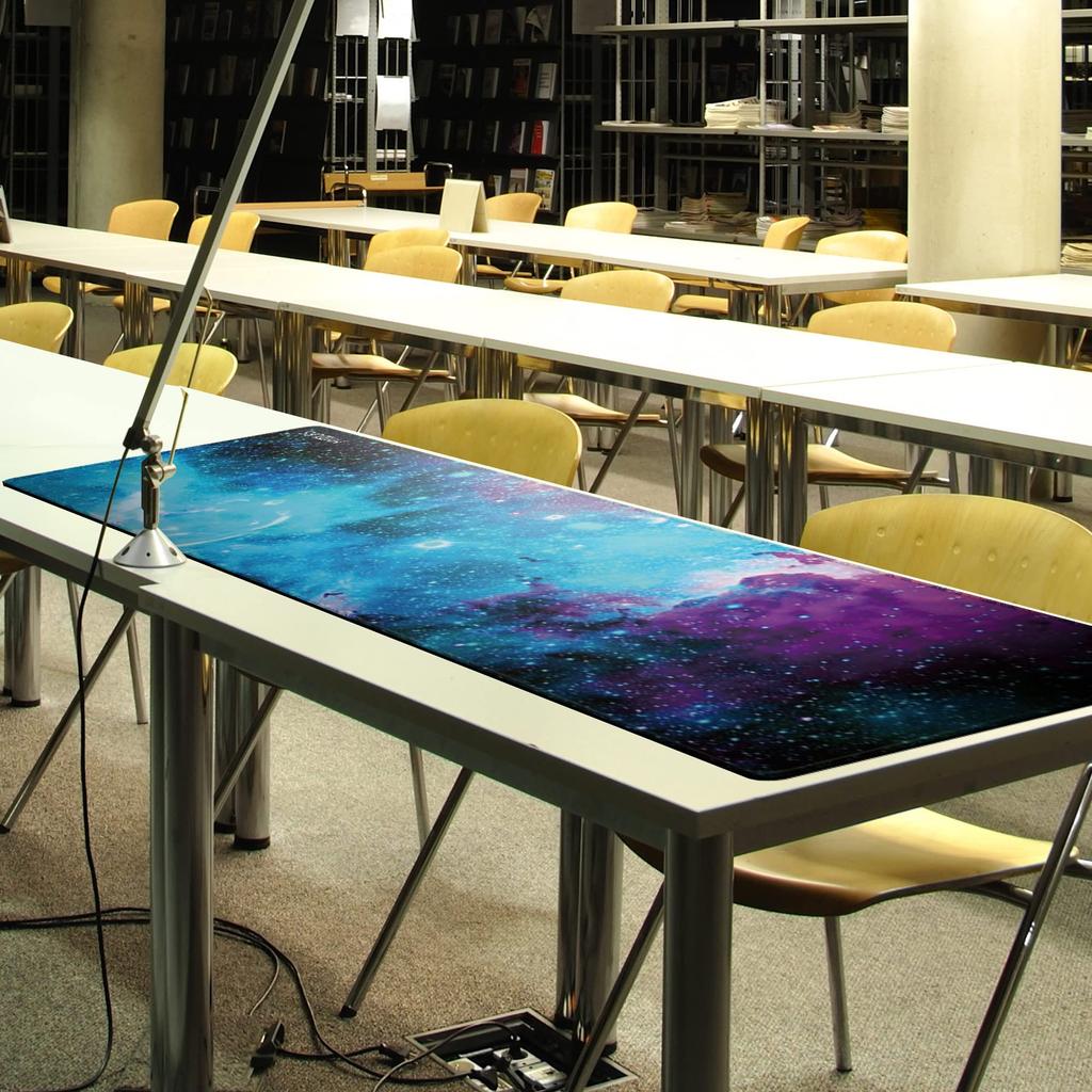 Mydours 100x60cm Mouse Larger Galaxy Table Definition Galaxy Textile Surface and Grippy Rubber Oversized Mouse Pad for Gamers Who Want To Fully Cover