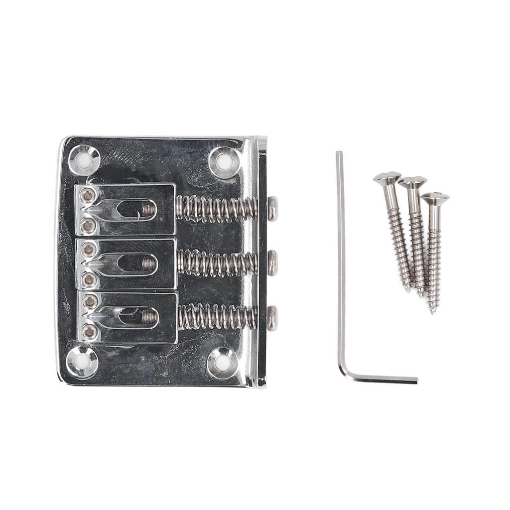3 String Guitar Hard Tail Bridge Metal Decorative Electric Guitar Bridge for Cigar Box