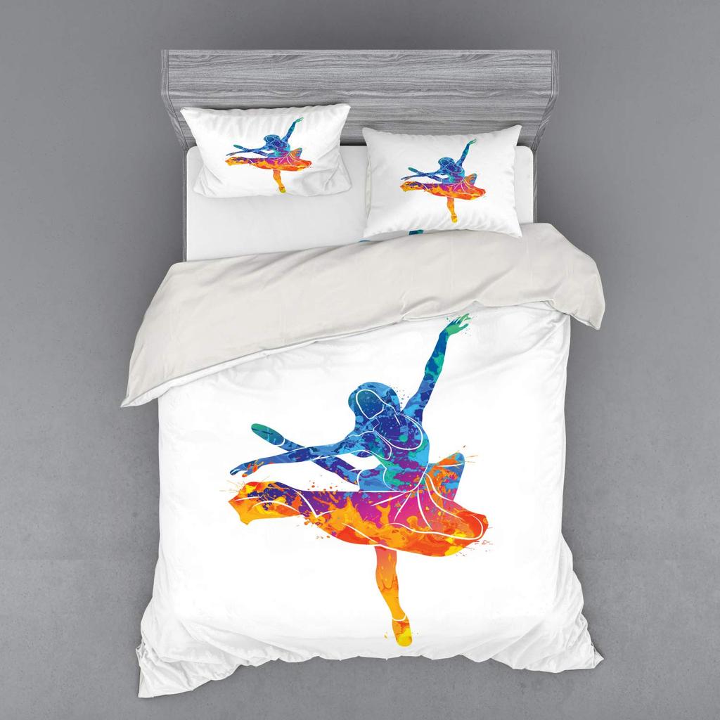 Dancing Duvet Cover Sets for Kids Women Queen Size Lightweight Quilt Covers Room Decor Dancing Lovers Bedding Sets No Comforter