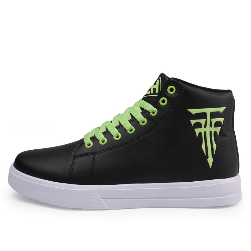 Fashion Print High-top Shoes Men Comfortable White Leather Sneaker Men Lightweight Men's Skateboard Shoes Big Size 48 Zapatillas