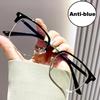 Bayan Moda Trendi Optik Gözlük Gözlük Yarım Çerçeve Mavi Işık Engelleyici Bilgisayar Gözlükleri Erkekler Kadınlar için