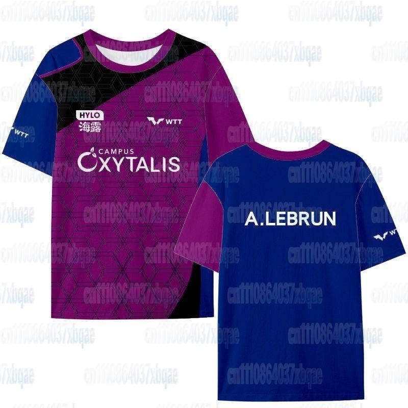 Lebrun Fefe Ice Silk Short Sleeve T-Shirt Quick Dry Competition Uniform Half Sleeve Fanwear Loose Fit Sporty FamilyMatching