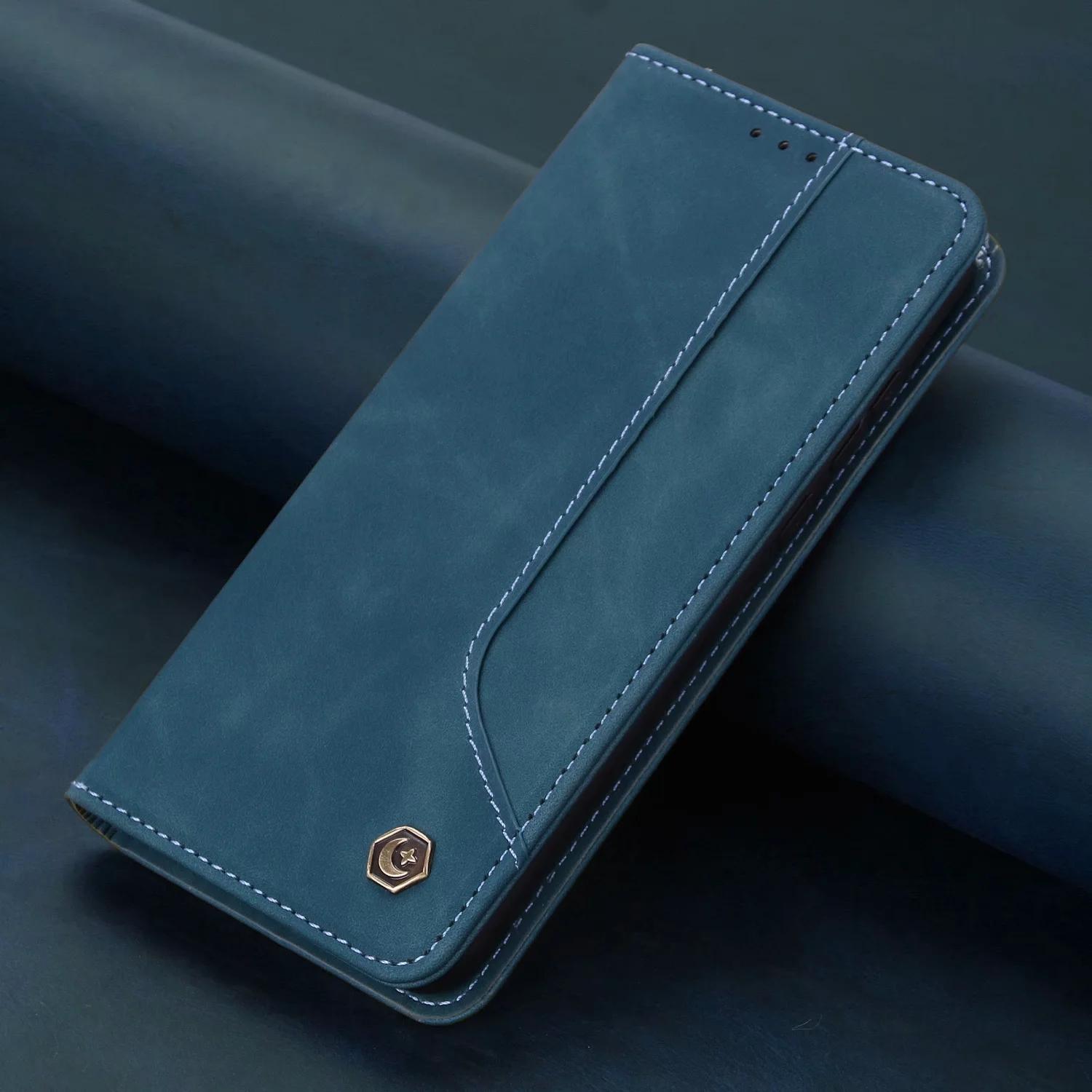 

Flip Leather Case For Xiaomi Poco X5 Pro X3 GT X4 M4 Pro F4 F3 M3 C40 M5S Mi 13 12T 10T 11 12 11T Lite 5G Magnet Wallet Cover XiaoMi Mi 11 Pro синій