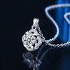 Sterling Four Leaf Clover Pendant Necklace Women With Moissanite Stone Lightweight Luxury Choker Chain