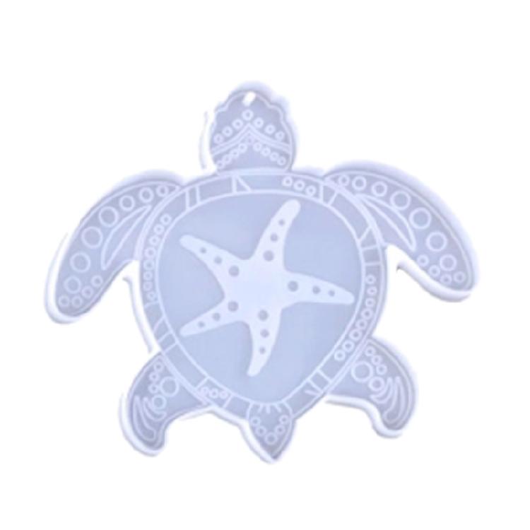 for Turtle Shape Keychain Silicone Mold with Hole Keyring Pendant Handmade Mold