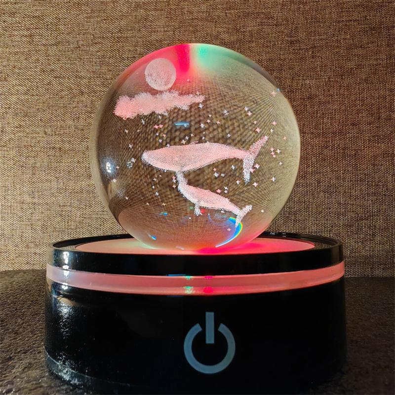 Solar System 3d kristallkula Kristallklot Laser snidad kristallkula med kulstativ Dekorativa planetsfärer Galaxy Födelsedagspresentprydnader